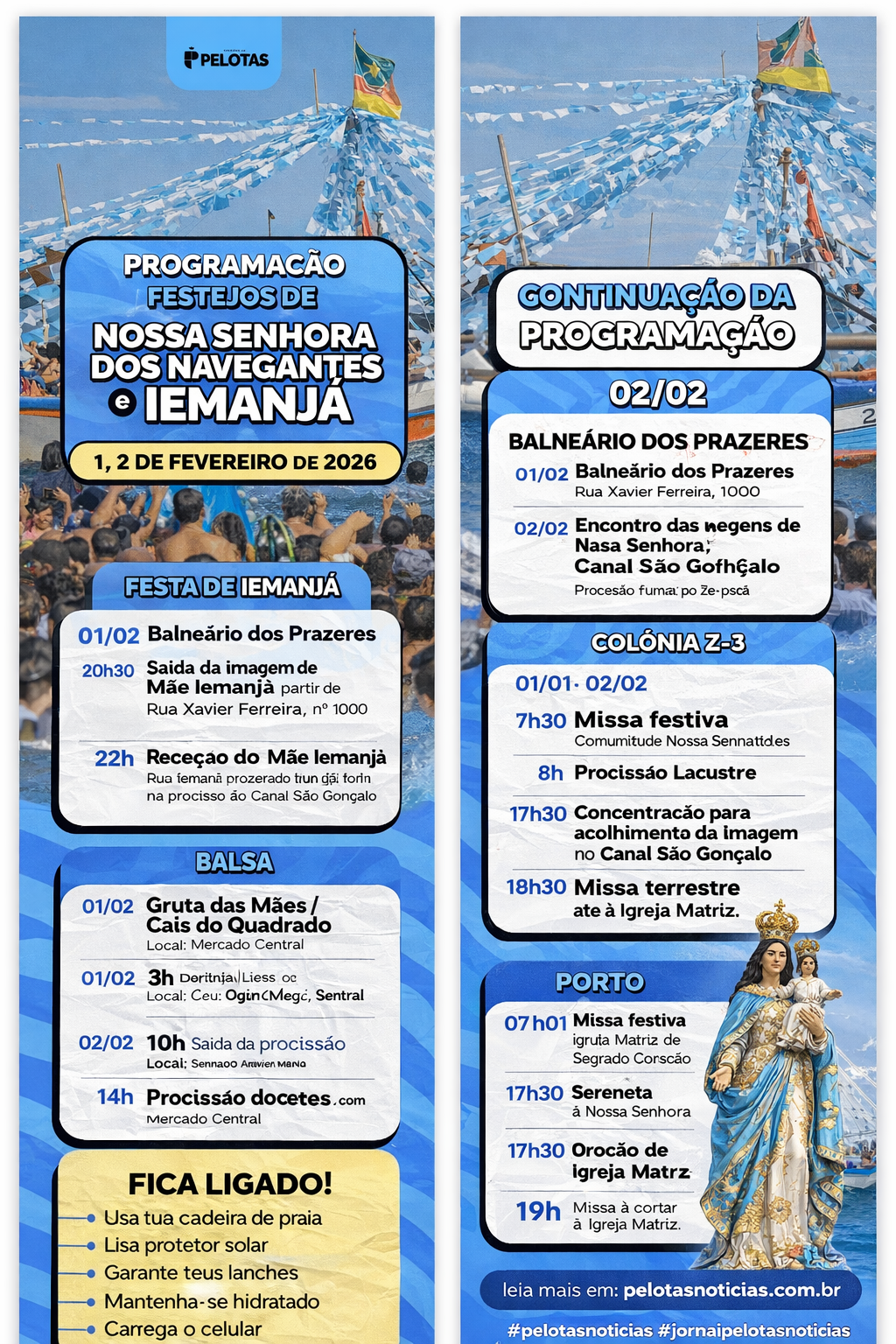 Pelotas intensifica preparativos para as festas de Navegantes e Iemanjá