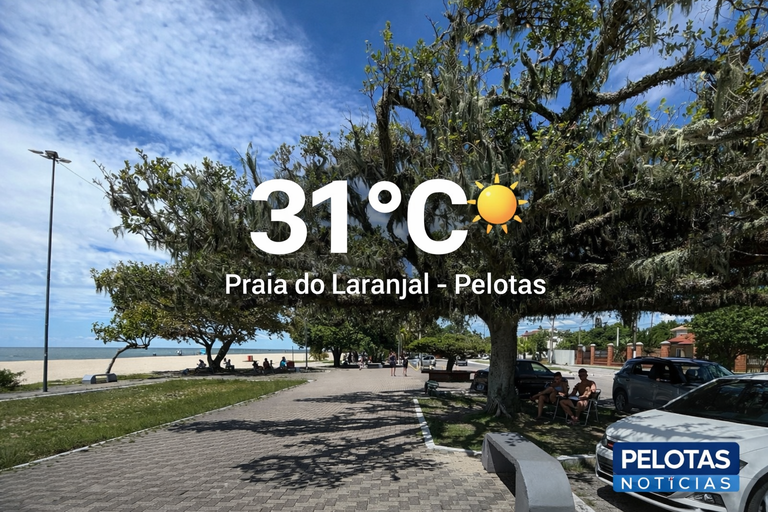 Calor e sol entre nuvens marcam esta segunda-feira em Pelotas