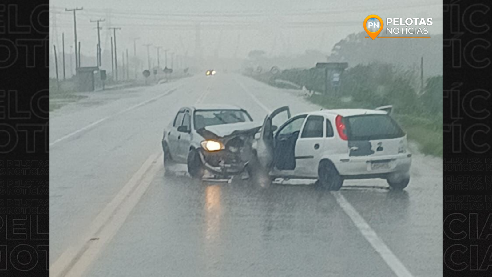 Colisão entre dois veículos é registrada na BR-392, em Pelotas