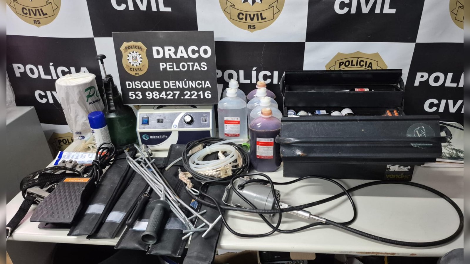 Polícia Civil recupera equipamentos furtados e prende suspeito por receptação em Pelotas