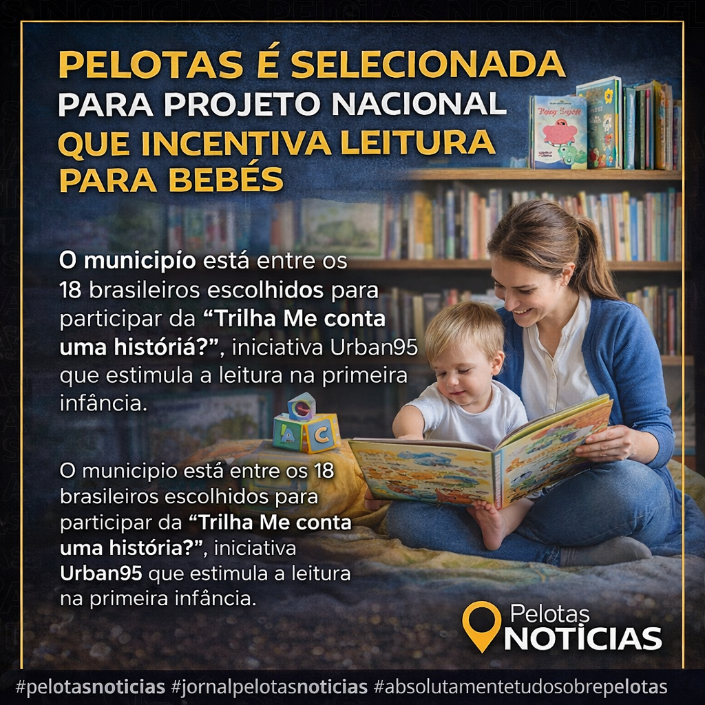 Pelotas é selecionada para projeto nacional que incentiva leitura para bebês – Portal Pelotas Notícias