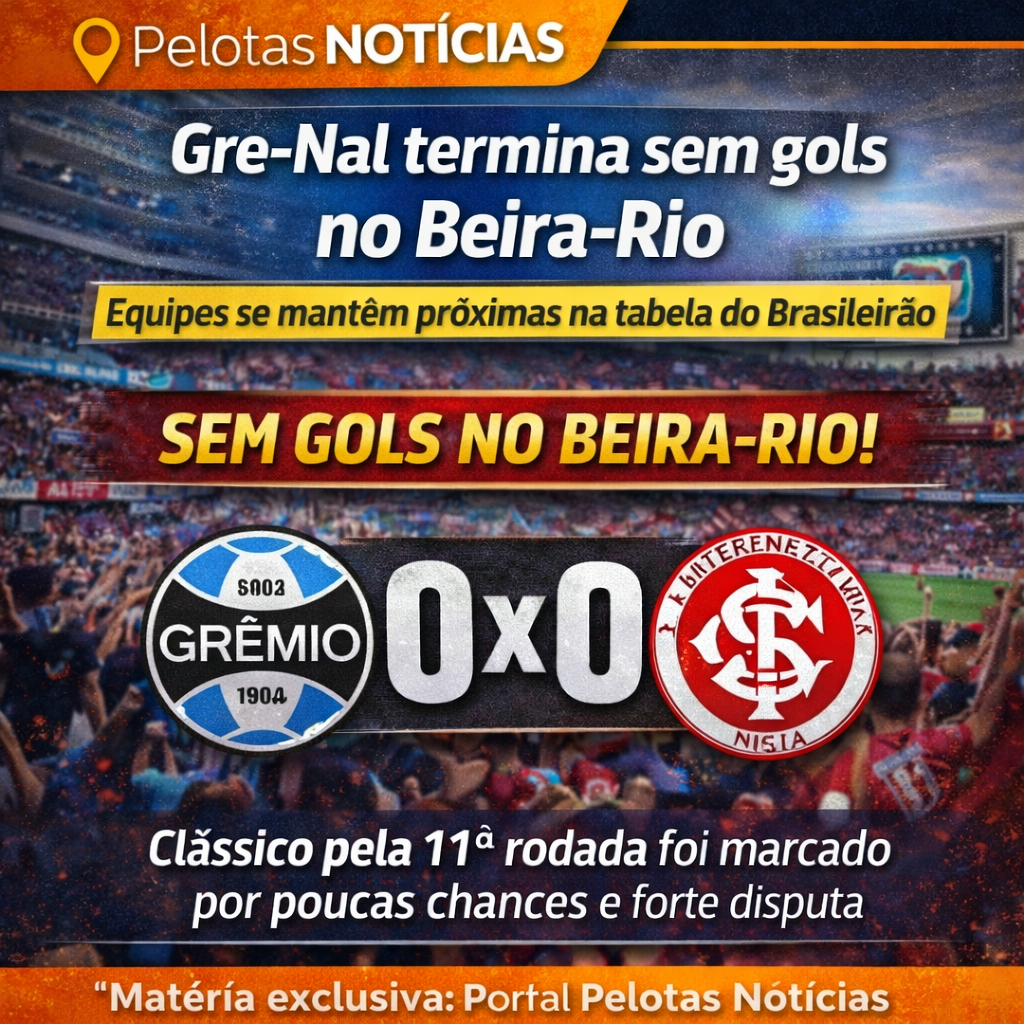 Gre-Nal sem gols expõe equilíbrio e momento das equipes no Brasileirão – Portal Pelotas Notícias