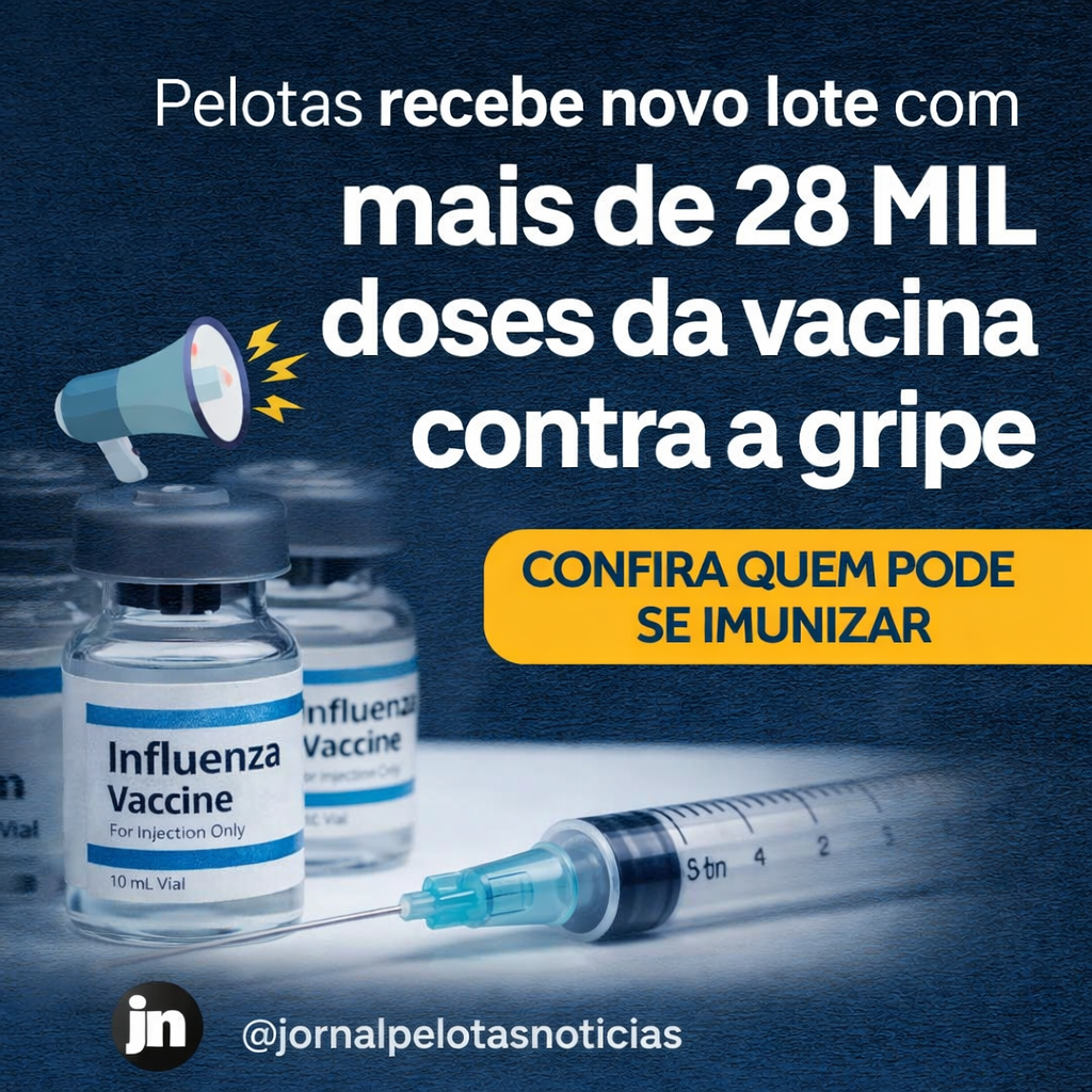 Pelotas recebe novo lote com mais de 28 mil doses da vacina contra a gripe – Portal Pelotas Notícias