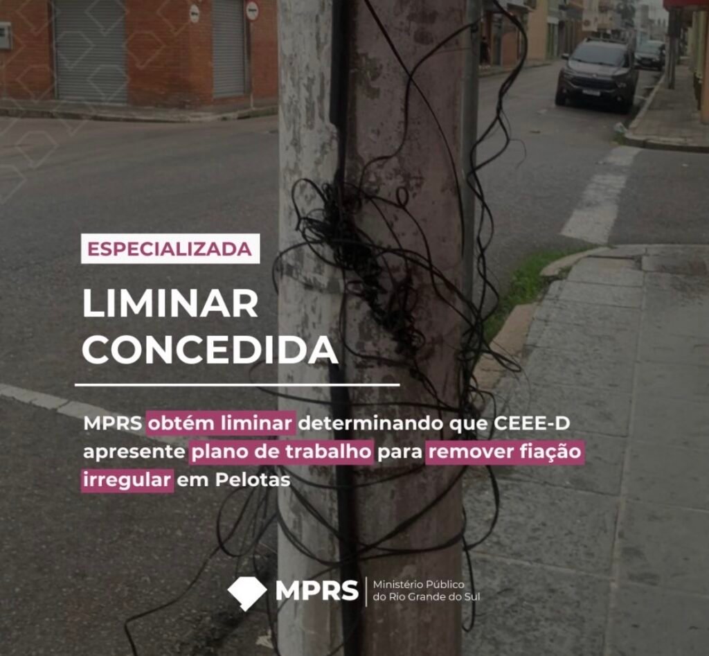 Justiça determina plano para retirada de fios irregulares em Pelotas – Portal Pelotas Notícias
