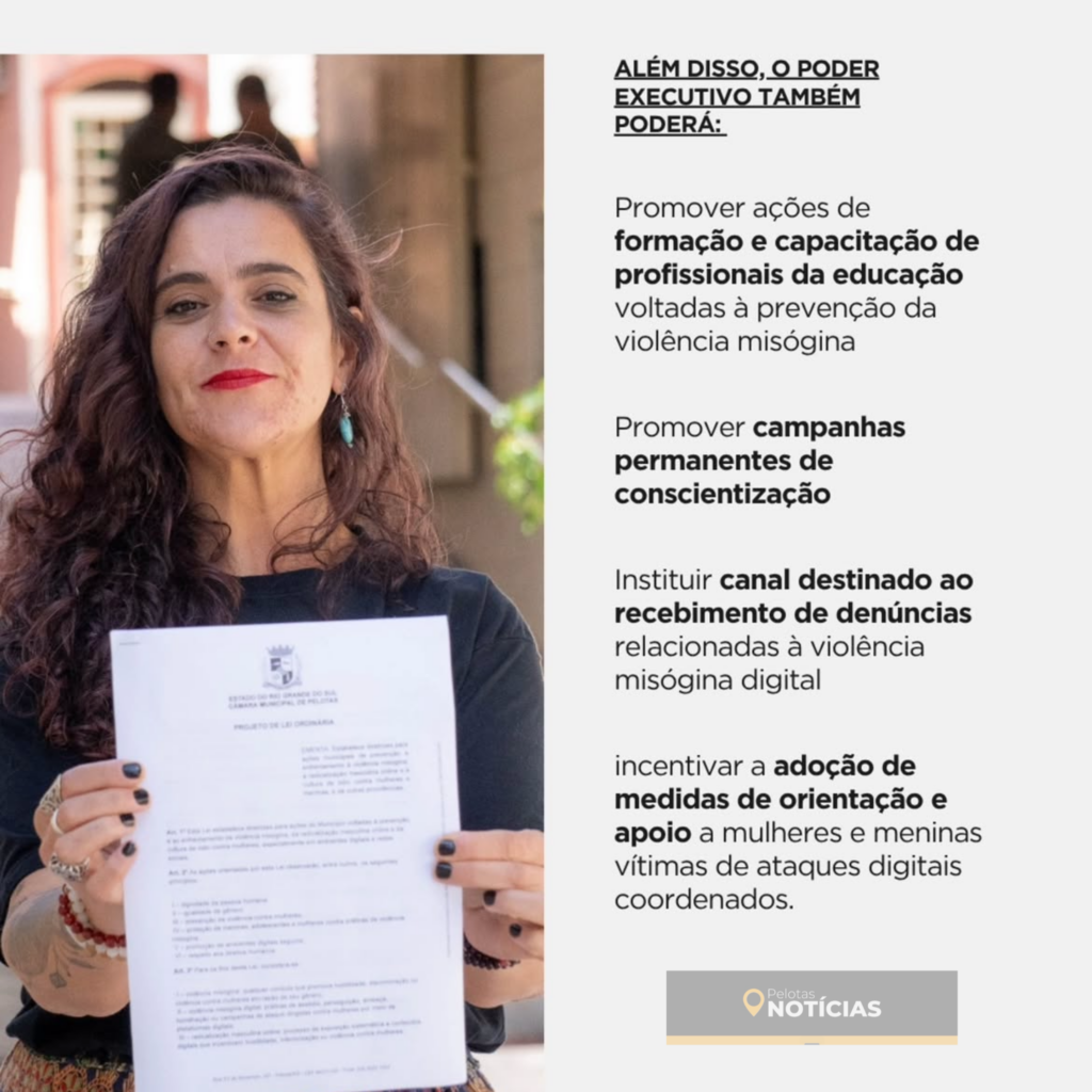 Projeto em Pelotas propõe medidas amplas de combate à misoginia e violência digital – Portal Pelotas Notícias